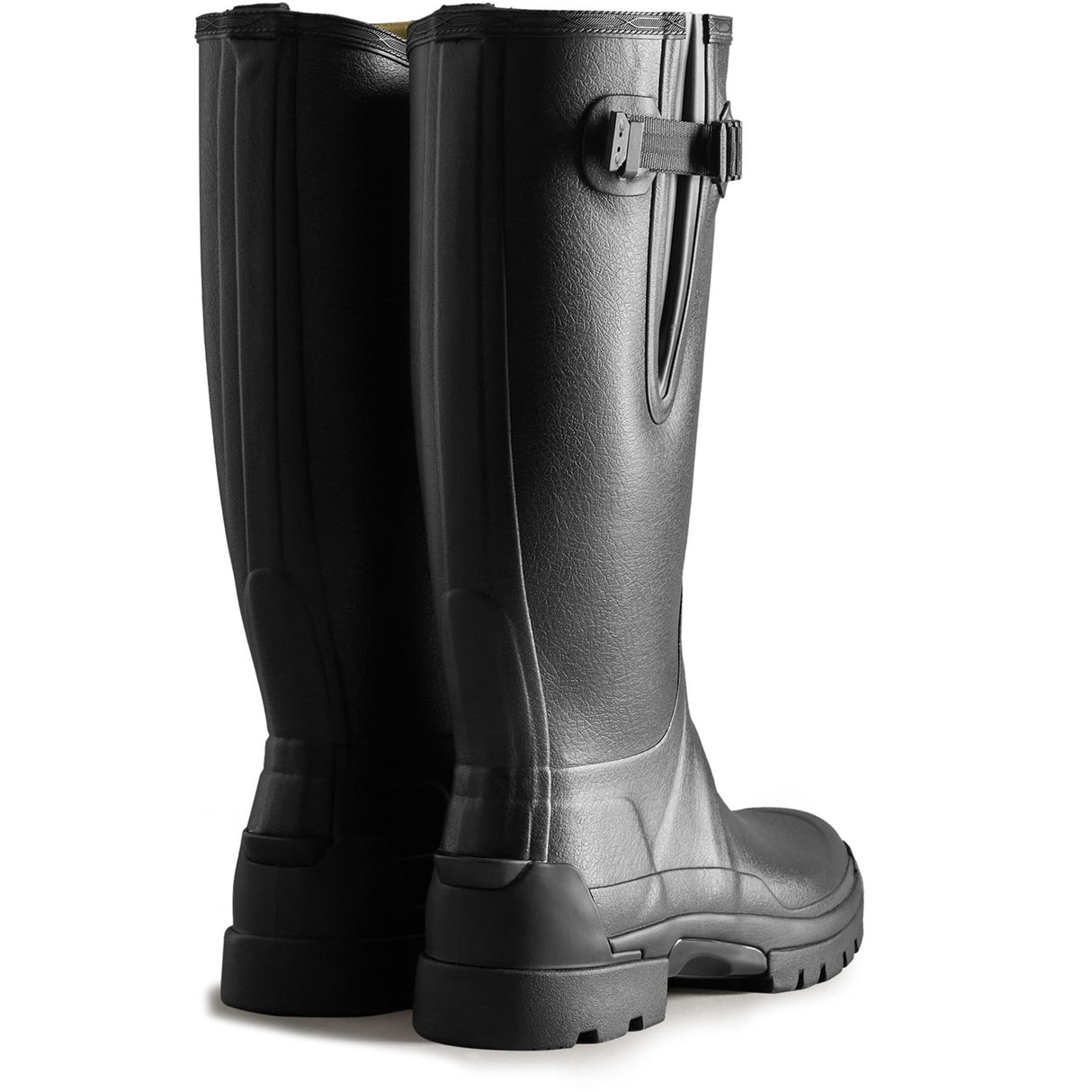 Hunter Mens Balmoral Adjustable Wellington Black